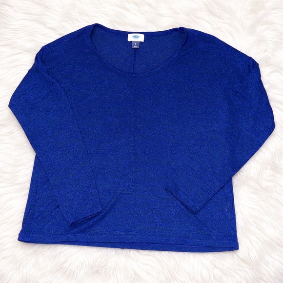Old Navy Tops - Old Navy Royal Blue Soft Knit Sweater Top Size Small Cozy Casual Minimalist